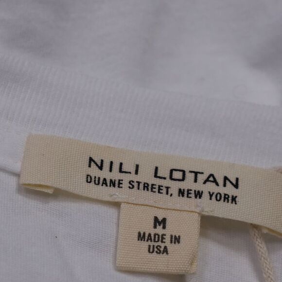 Nili Lotan Crewneck T-Shirt in White Cotton